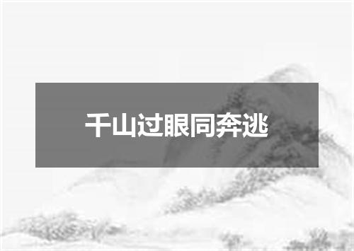千山过眼同奔逃