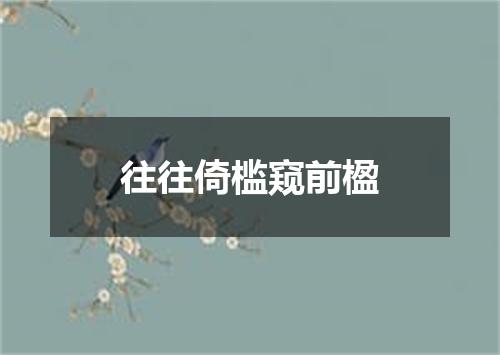 往往倚槛窥前楹