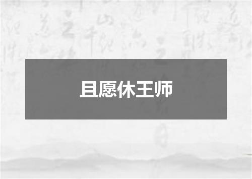 且愿休王师