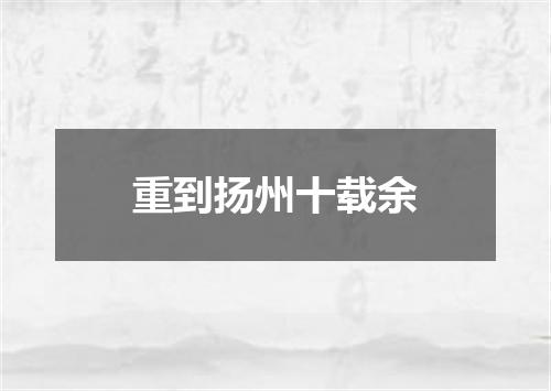 重到扬州十载余