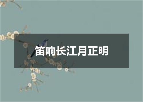 笛响长江月正明