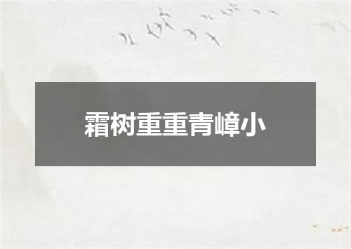 霜树重重青嶂小