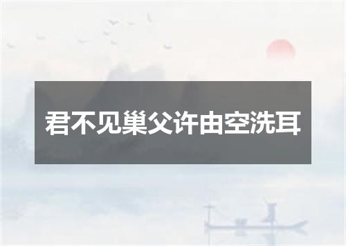 君不见巢父许由空洗耳