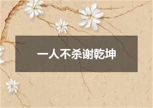 一人不杀谢乾坤