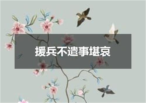 援兵不遣事堪哀