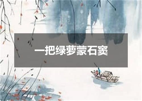 一把绿萝蒙石窦