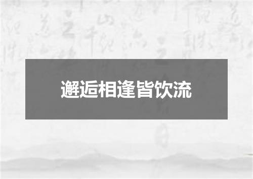 邂逅相逢皆饮流
