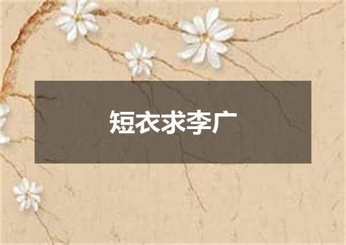 短衣求李广