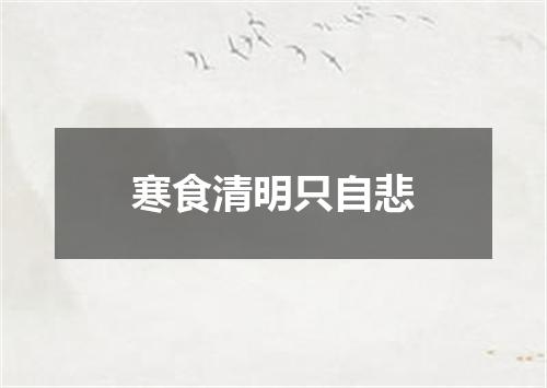 寒食清明只自悲