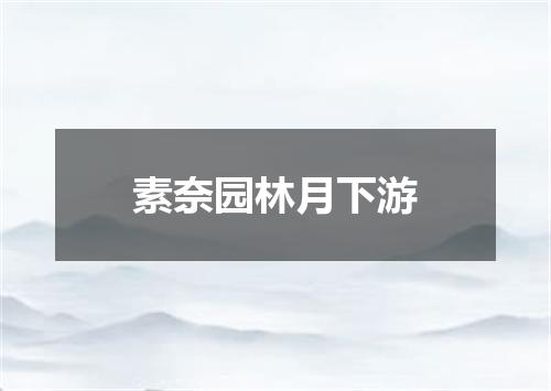 素奈园林月下游