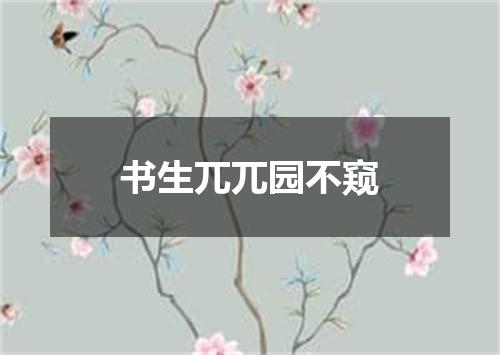 书生兀兀园不窥