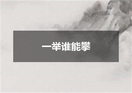 一举谁能攀