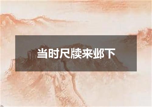 当时尺牍来邺下
