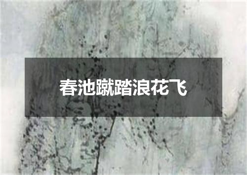 春池蹴踏浪花飞