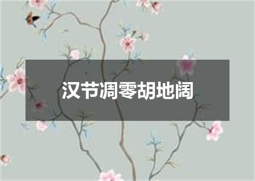 汉节凋零胡地阔