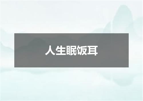 人生眠饭耳