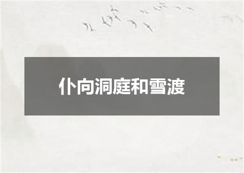 仆向洞庭和雪渡