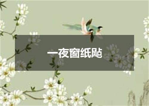 一夜窗纸飐