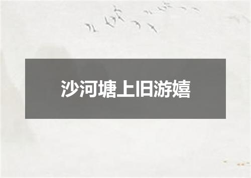 沙河塘上旧游嬉