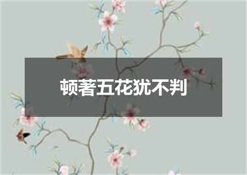 顿著五花犹不判