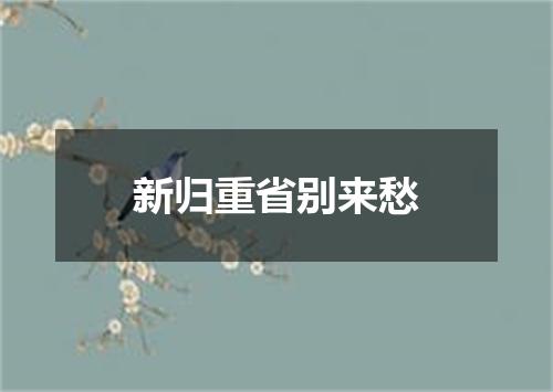 新归重省别来愁