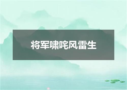 将军啸咤风雷生