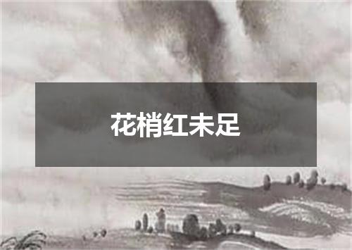 花梢红未足