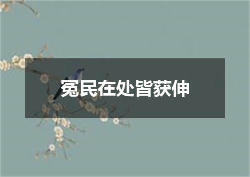 冤民在处皆获伸