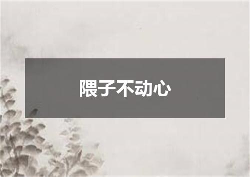 隈子不动心