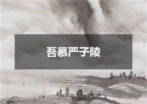 吾慕严子陵