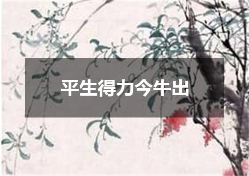 平生得力今牛出