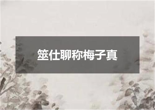 筮仕聊称梅子真
