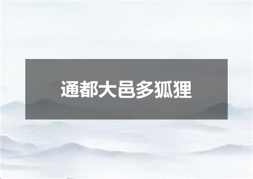 通都大邑多狐狸