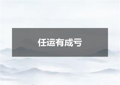 任运有成亏