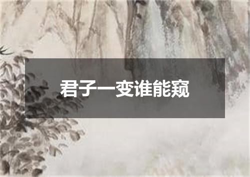 君子一变谁能窥