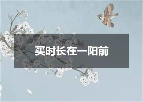 买时长在一阳前