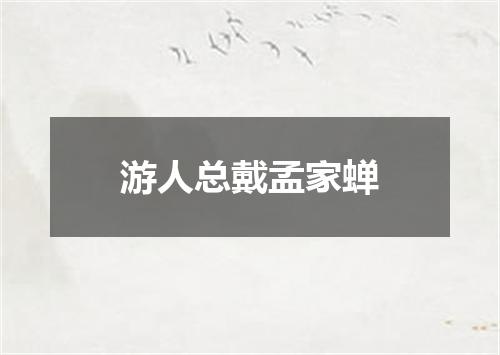 游人总戴孟家蝉