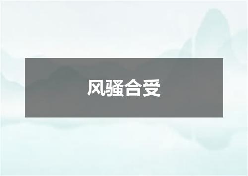 风骚合受