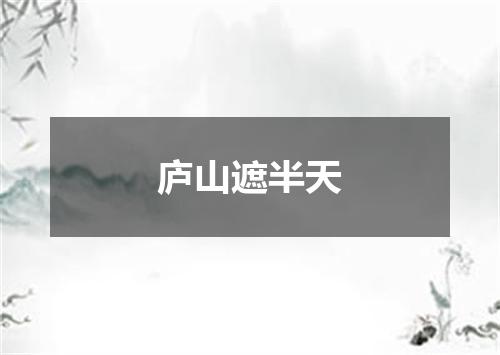 庐山遮半天