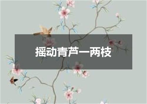 摇动青芦一两枝