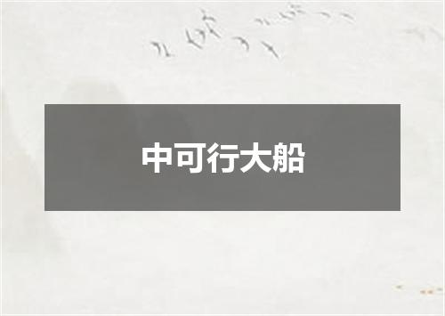中可行大船
