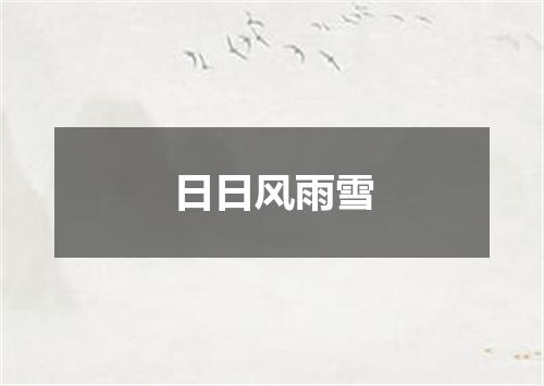 日日风雨雪