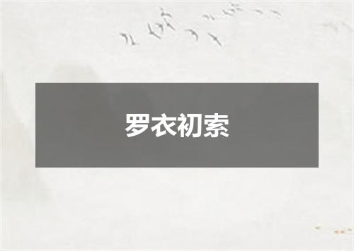 罗衣初索