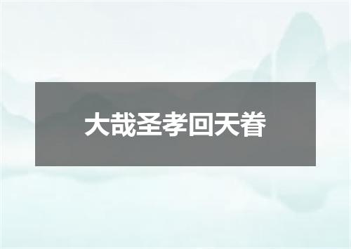 大哉圣孝回天眷