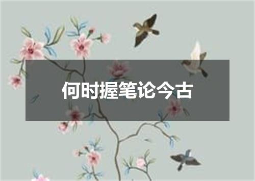 何时握笔论今古