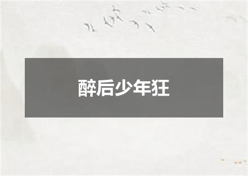 醉后少年狂