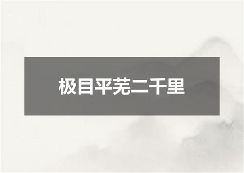 极目平芜二千里