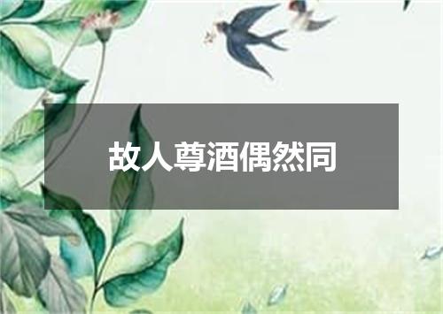 故人尊酒偶然同