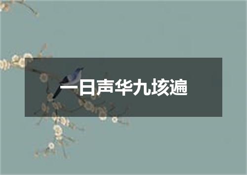 一日声华九垓遍