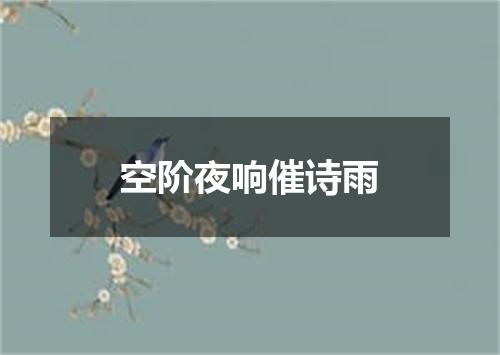 空阶夜响催诗雨